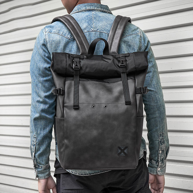 Reiserucksack vertikal quadratisch, braun-grau – Bild 2 | LuxeStyle