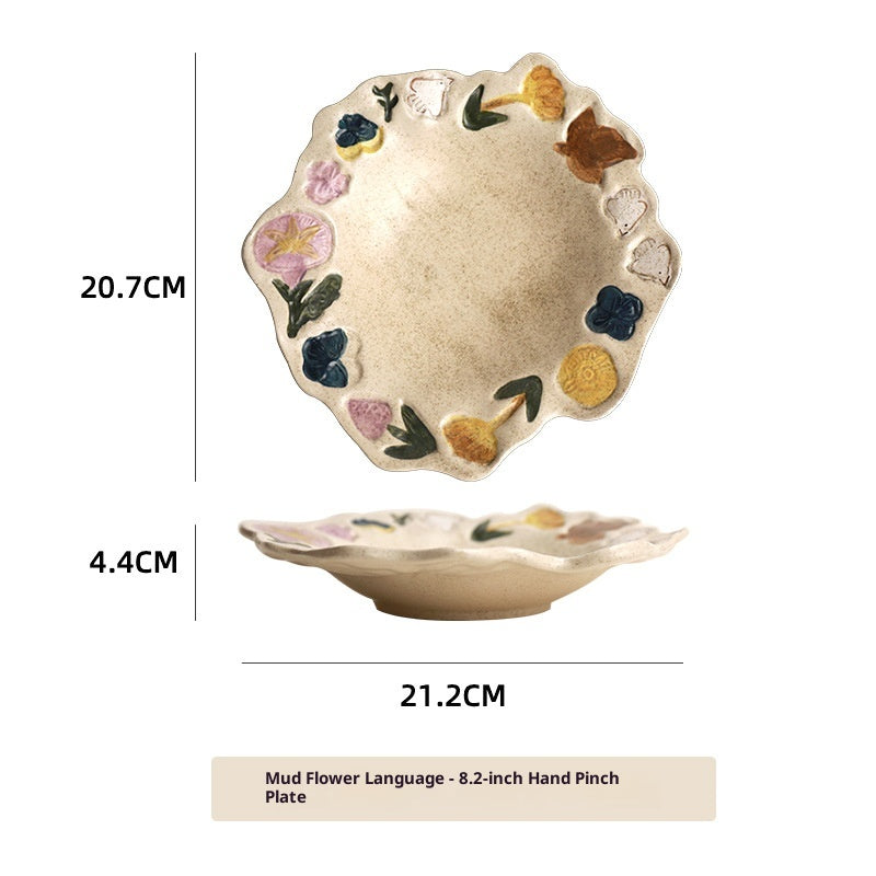 Bunter handbemalter Teller mit Blumenmuster – Bild 6 | LuxeStyle