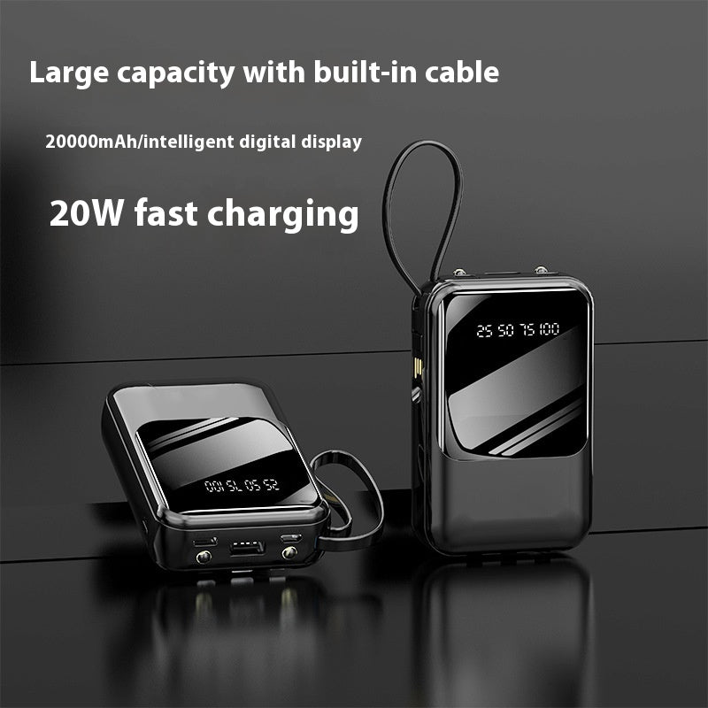 Kompakte Powerbank mit Schnellladekabel