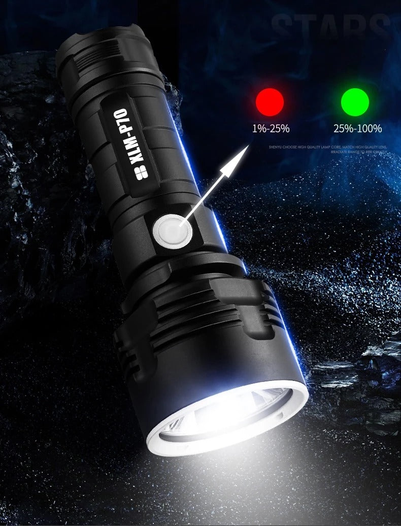 Superhelle LED-Taschenlampe mit Fokus