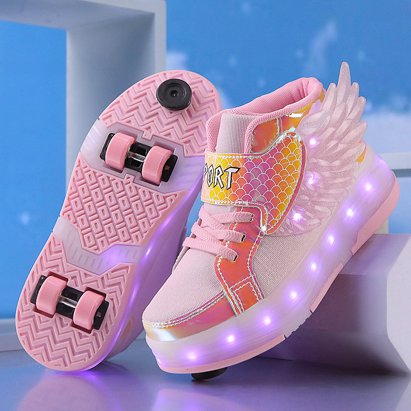 LED-Rollschuh mit Flügeln und Doppelrädern – Bild 4 | LuxeStyle