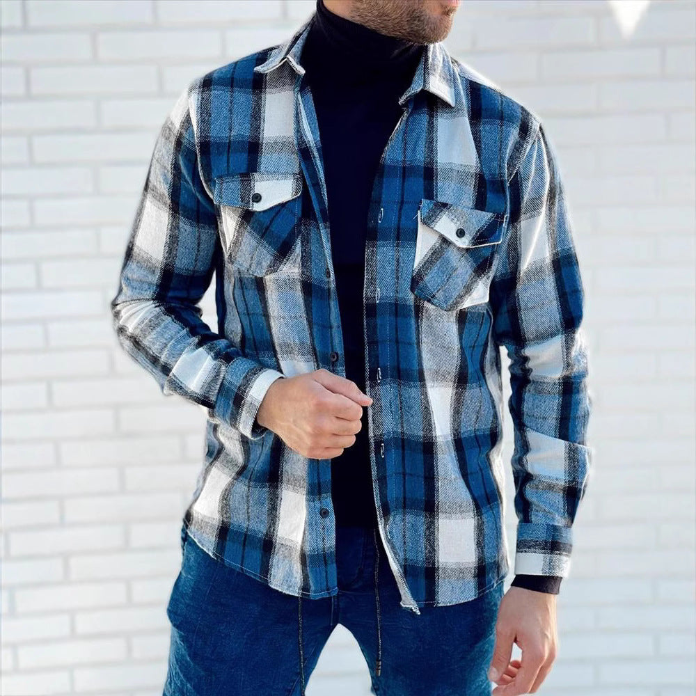 Herren Cardigan mit Digitaldruck und Farbblock