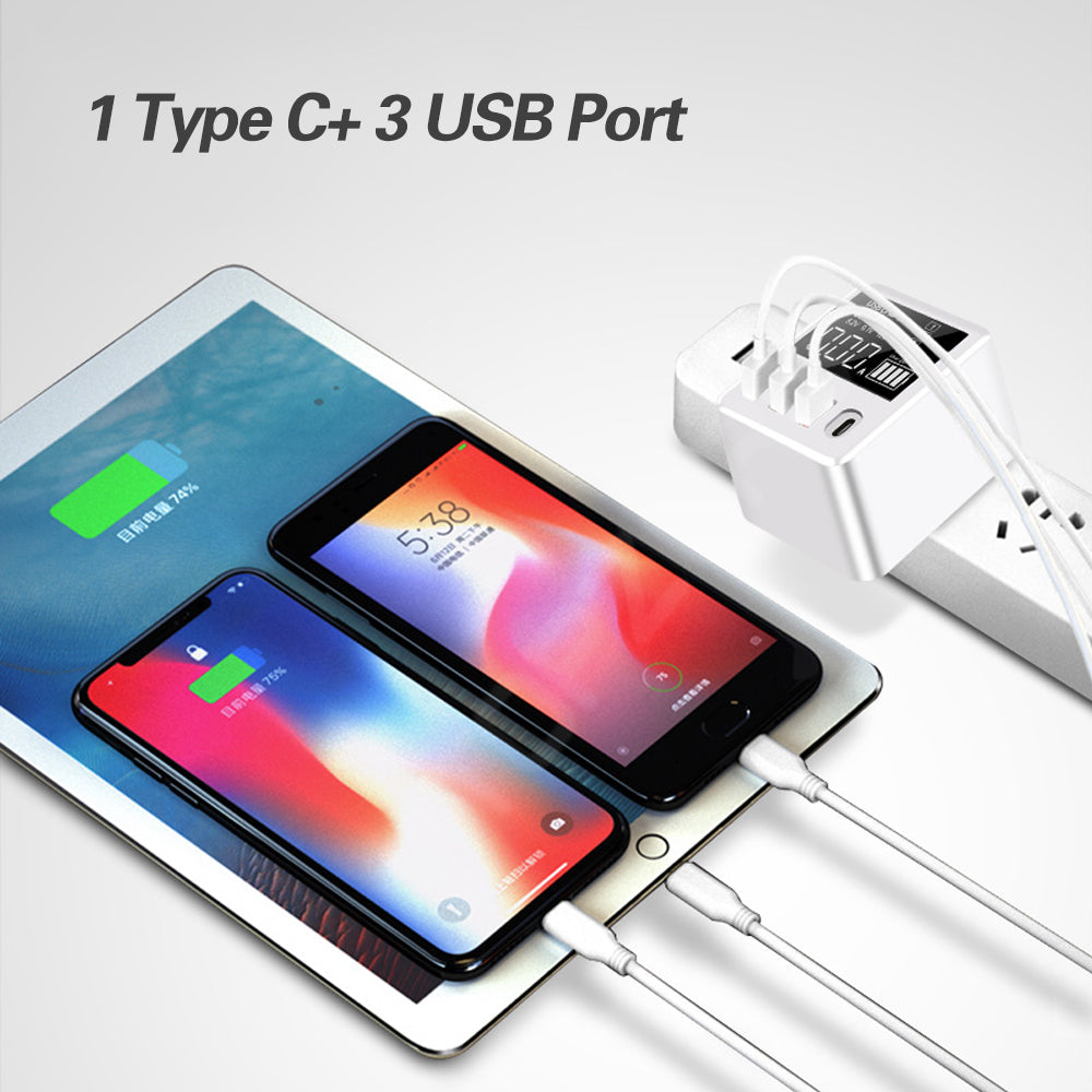 4-Port Reise-Ladegerät mit LED-Anzeige – Bild 4 | LuxeStyle