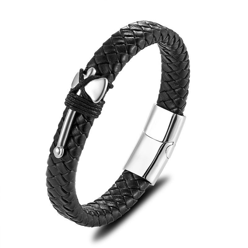 Punk Lederarmband aus Edelstahl – Bild 8 | LuxeStyle