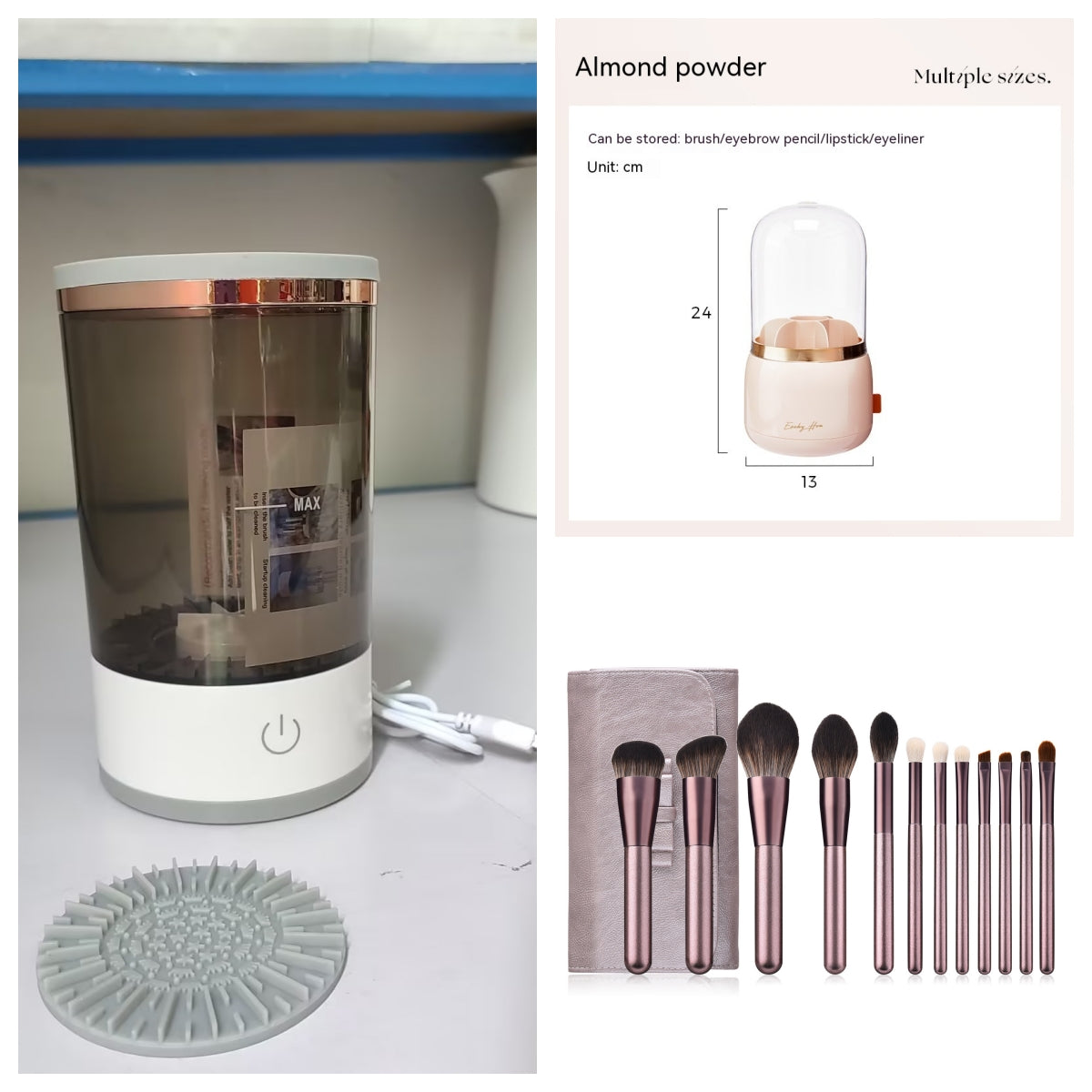 Elektr. Make-up-Bürstenreiniger mit USB