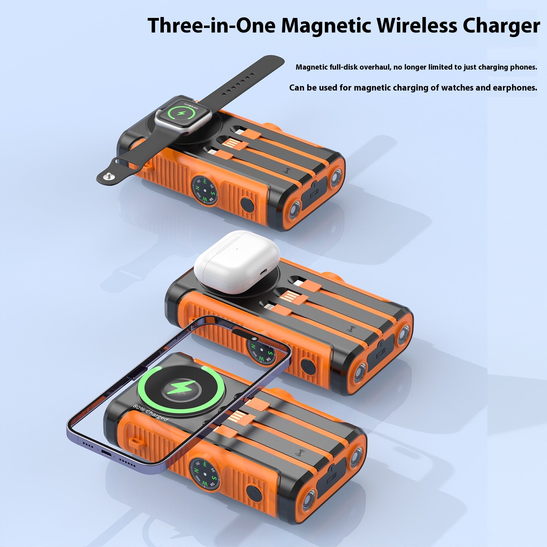 Solar Outdoor Powerbank mit Handkurbel