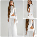 Elegantes Maxikleid mit Schlitz und Falten