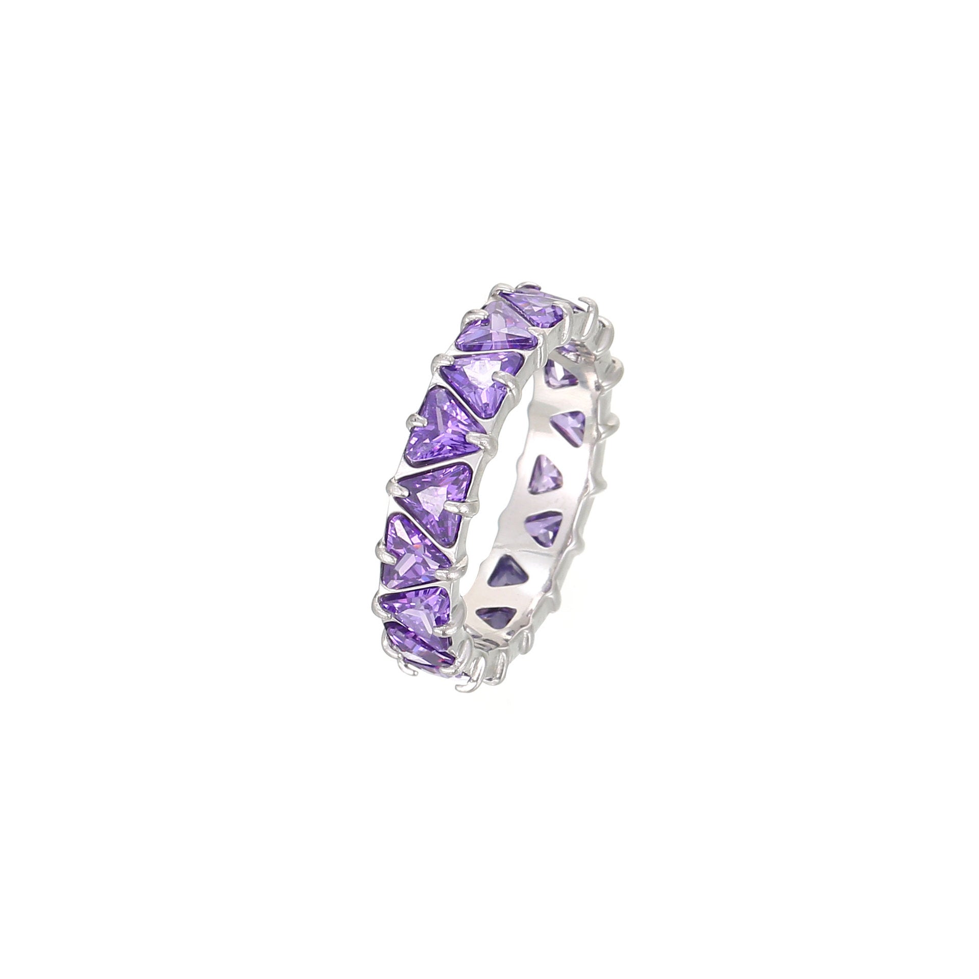 Herzring aus Titanstahl mit Zirkonia
