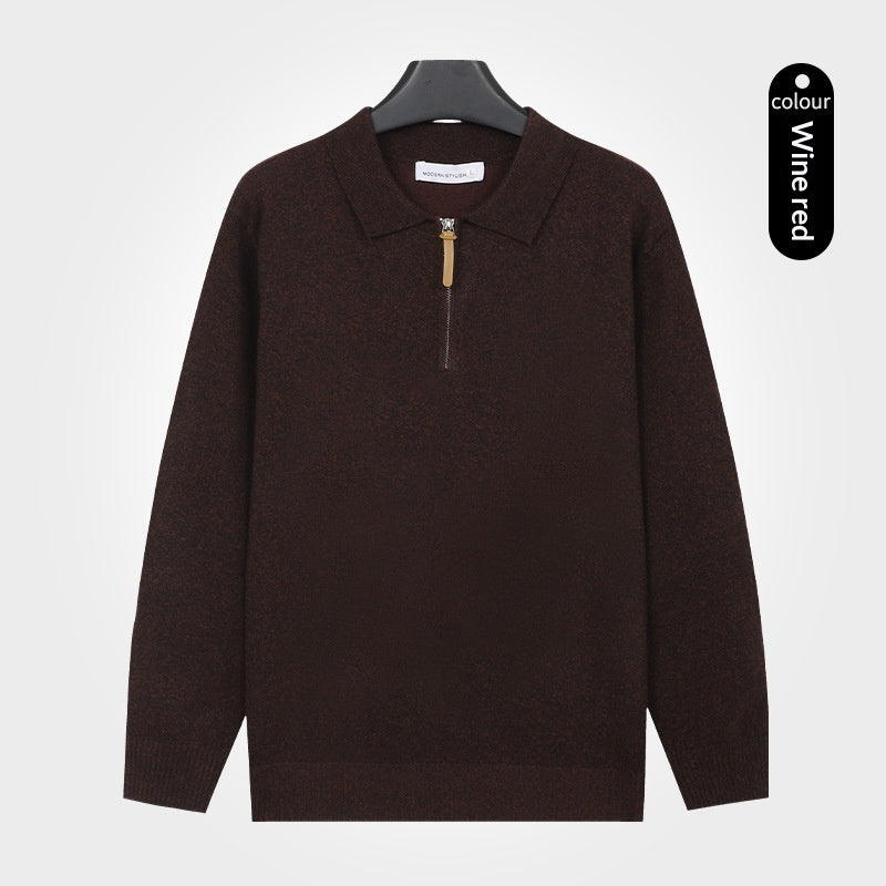 Strickpullover mit Reissverschluss für Herren – Bild 3 | LuxeStyle