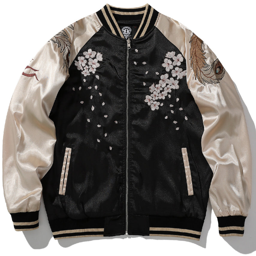 Baseballjacke mit Bestickung