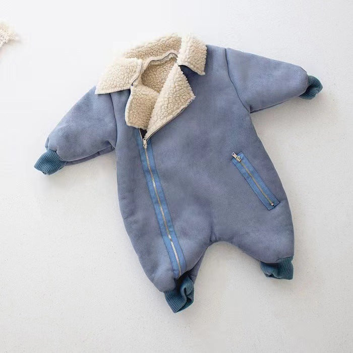 Baby-Body mit Fleece, lange Hose, Knopfleiste – Bild 2 | LuxeStyle