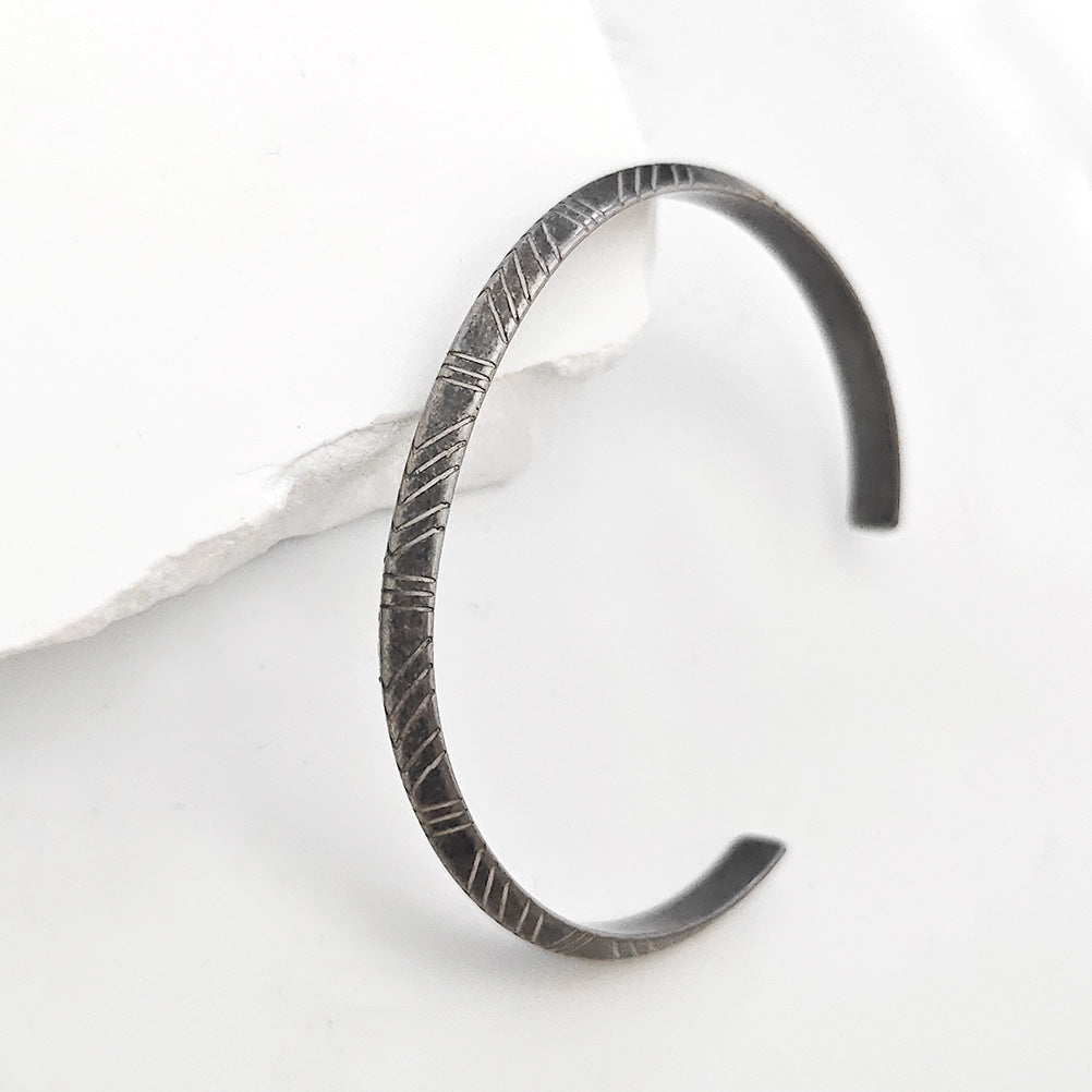 Vintage Titanstahl Armreif mit Strasssteinen – Bild 7 | LuxeStyle