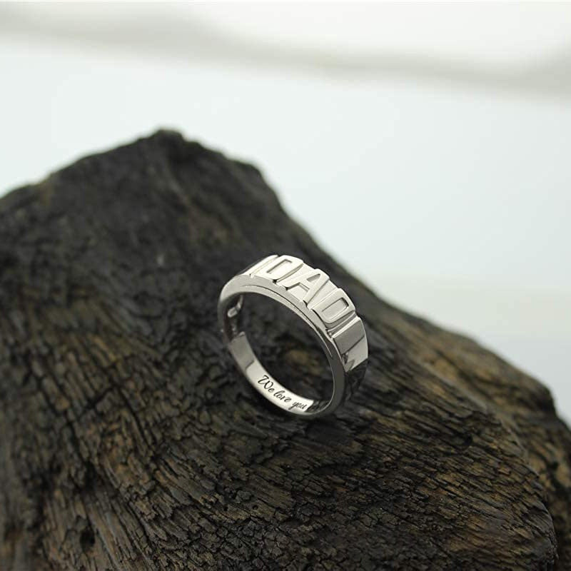 DAD Ring – Breiter Bandring mit Gravur