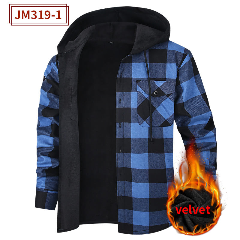 Herren-Kapuzenhemd mit Fleece-Futter – Bild 15 | LuxeStyle