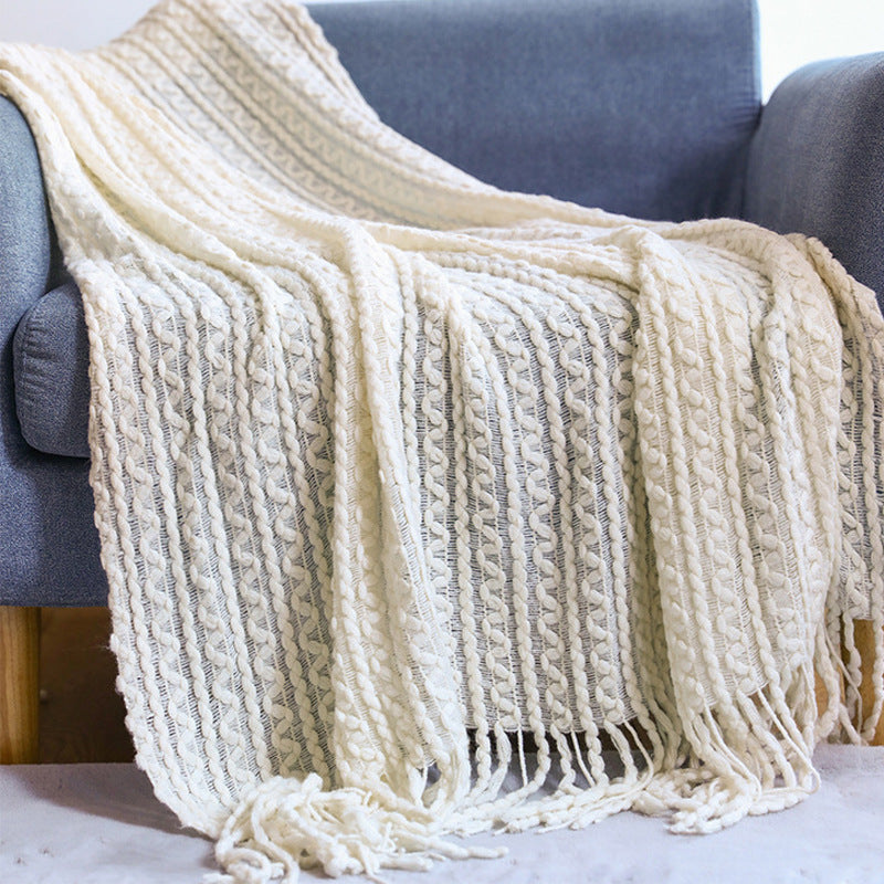 Kuscheldecke mit Quasten