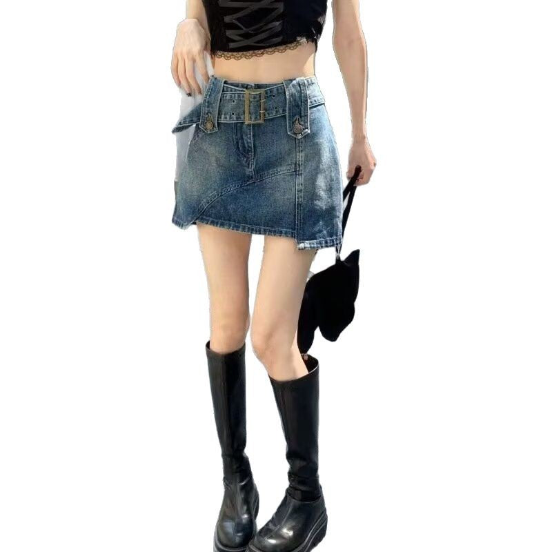Retro Denim Rocker Skort