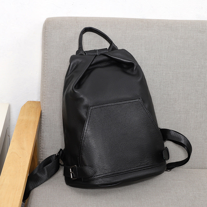 Anti-Diebstahl Rucksack aus echtem Leder – Bild 1 | LuxeStyle