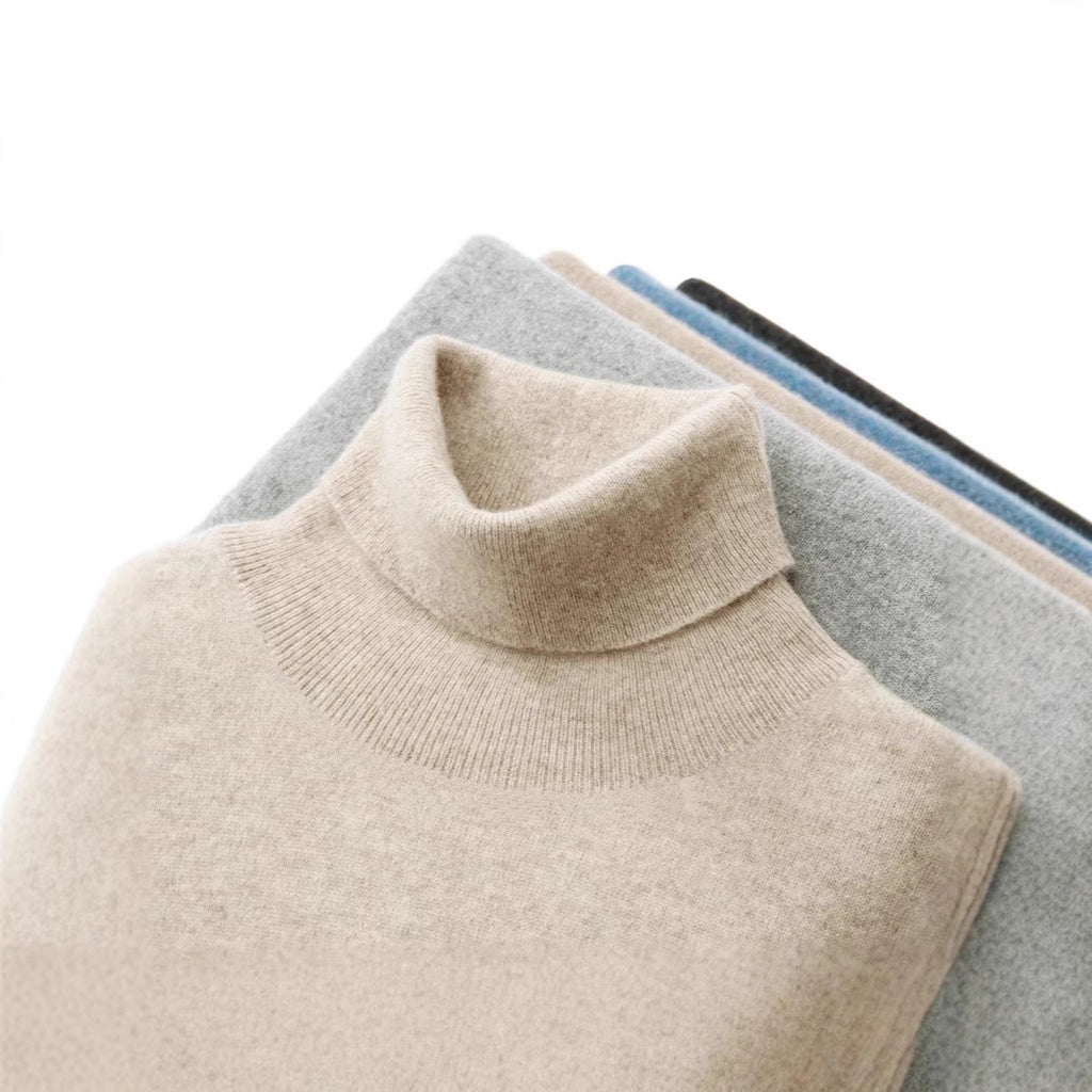 Cashmere-Pullover mit Rollkragen