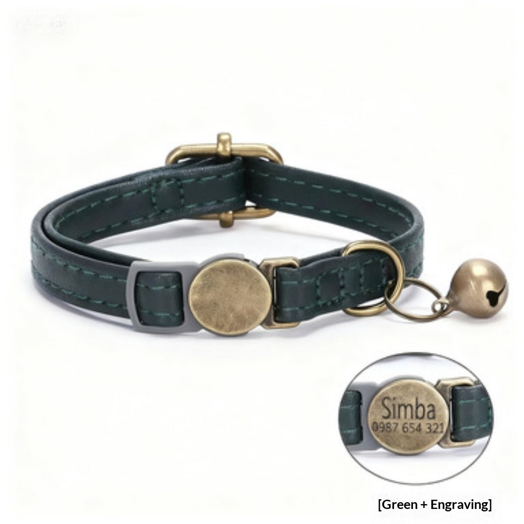 Retro Lederhalsband für Katzen