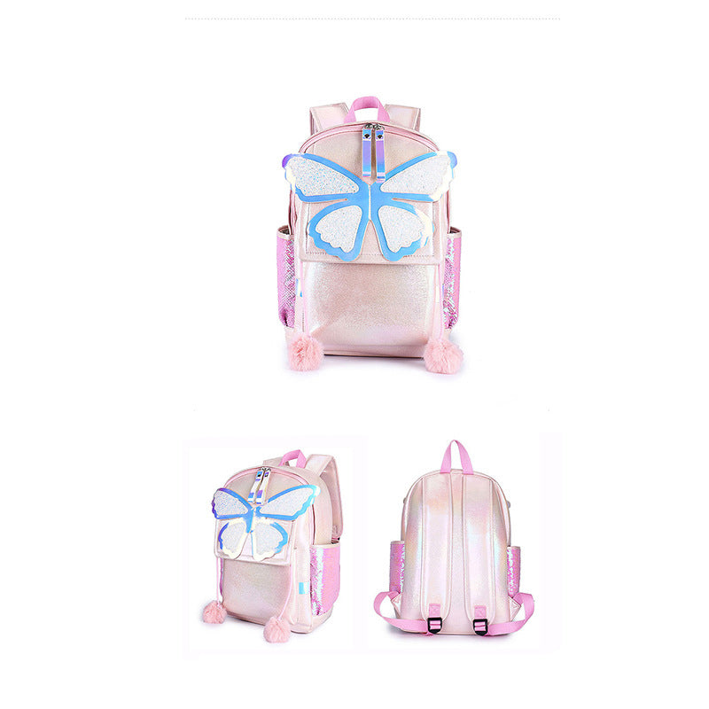 Glitzer-Schmetterling Rucksack für Damen – Bild 7 | LuxeStyle