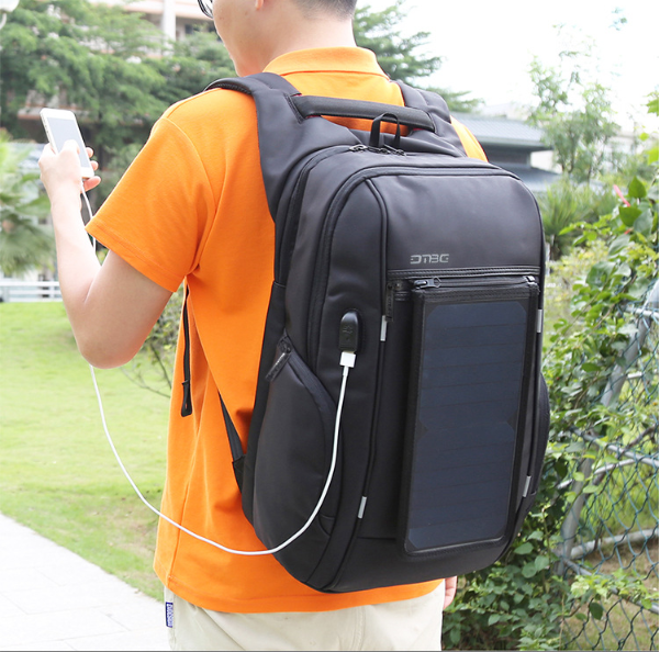 Solarbetriebener Rucksack mit USB-Ladefunktion – Bild 6 | LuxeStyle
