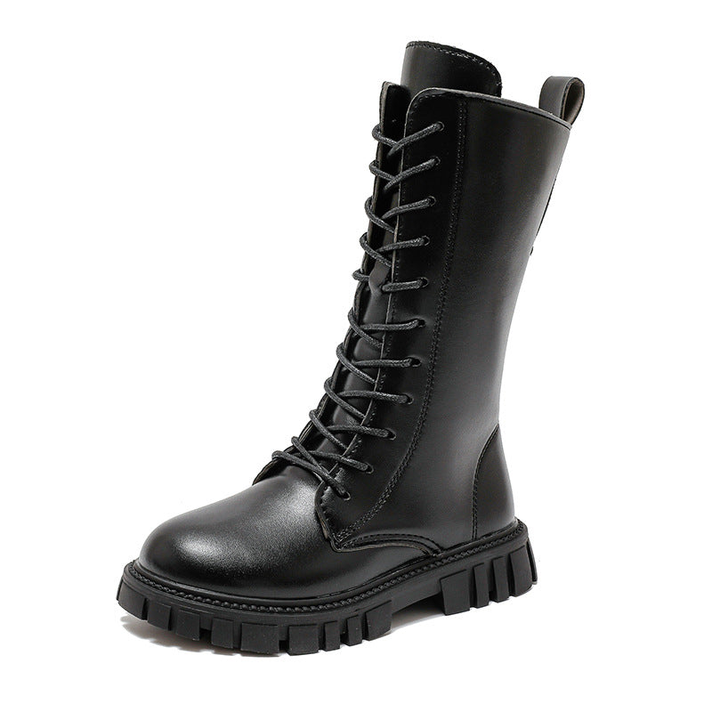 Kniehohe Stiefel für Mädchen, schwarz – Bild 6 | LuxeStyle
