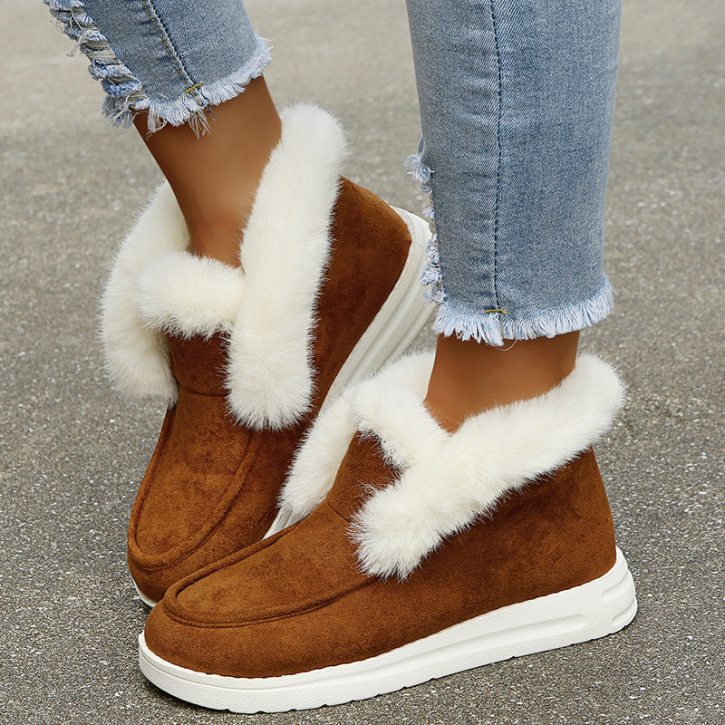 Warme Winter Ankle Boots mit Plüschfutter
