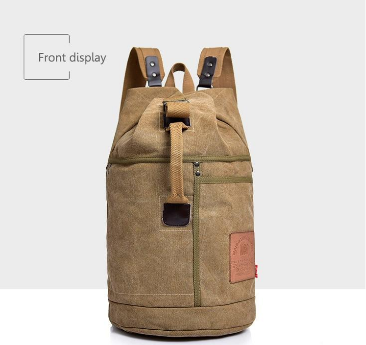 Grosses Canvas-Rucksack mit Buchstaben-Print – Bild 2 | LuxeStyle