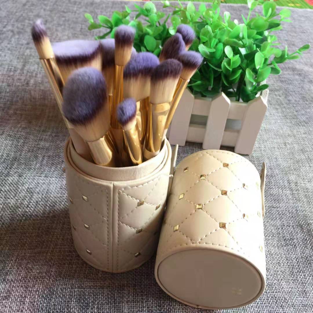 12-teiliges Make-up Pinselset mit Aufbewahrungsbox