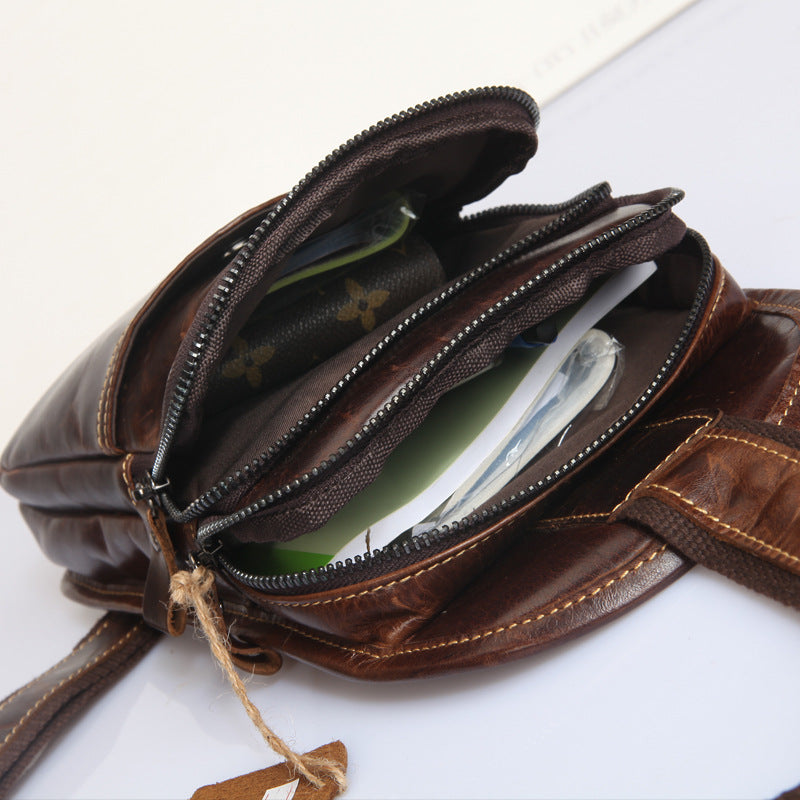 Herren Umhängetasche aus Wachsleder – Bild 2 | LuxeStyle