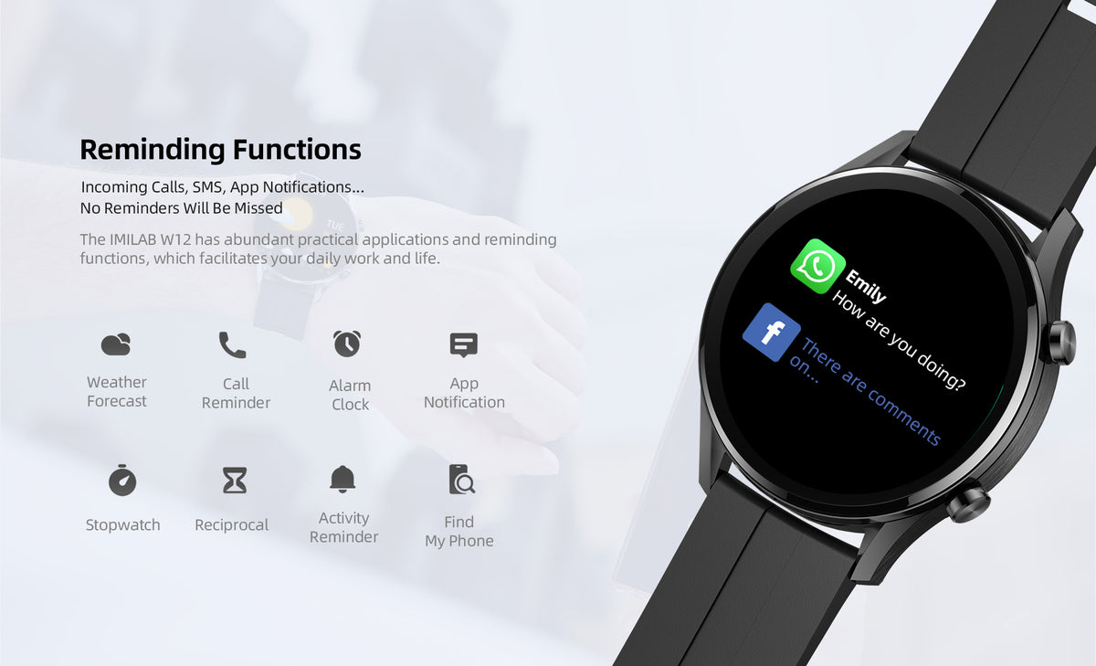 IMILAB W12 Smartwatch – Fitness Tracker – Bild 5 | LuxeStyle