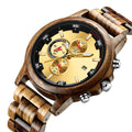 Männliche Holz-Uhr mit Quarzwerk | LuxeStyle