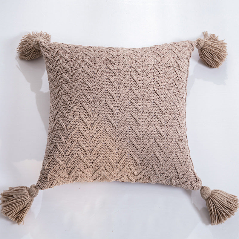 Gestrickter Kissenbezug aus Chenille – Bild 6 | LuxeStyle
