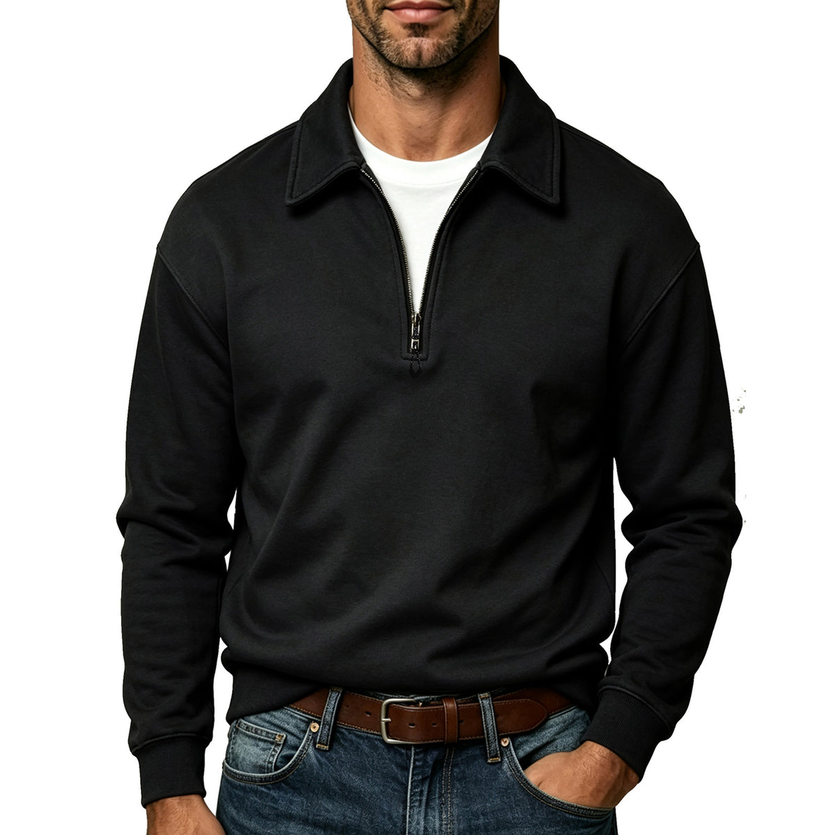 Herren Hoodie mit Reissverschluss – Bild 8 | LuxeStyle