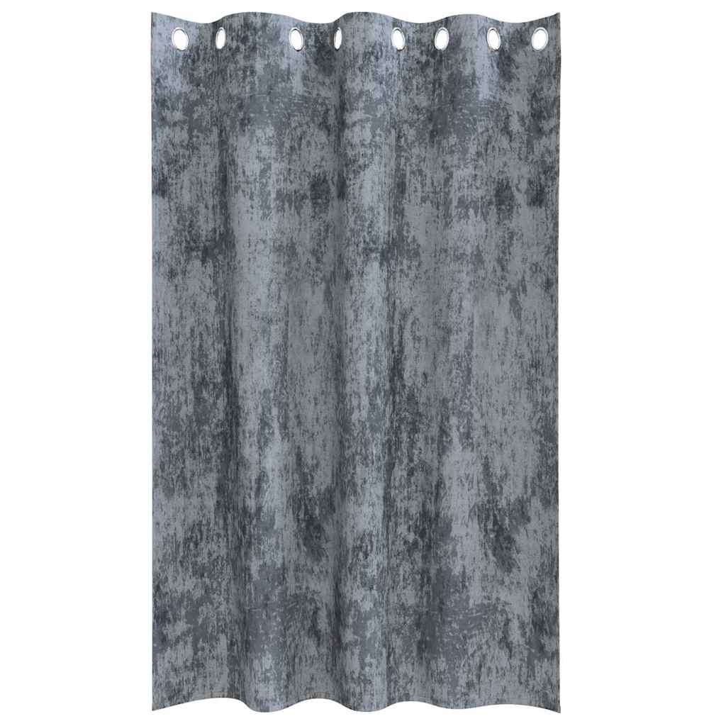 Vorhang-Set Samt Silber (2 Stück)