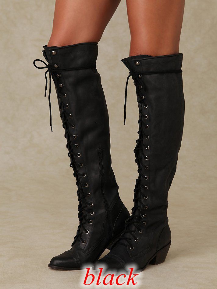 Overknee-Stiefel mit Rundspitze – Bild 5 | LuxeStyle