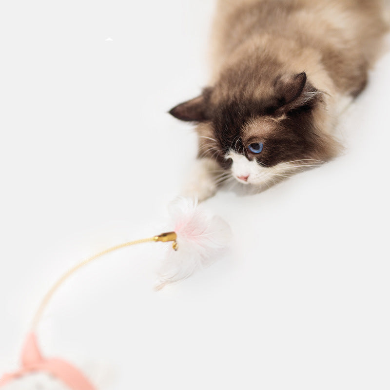 Katzenspielzeug mit Feder und Bissfestem Halsband | LuxeStyle