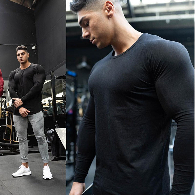 Langarm‑Muskel‑Fit‑T-Shirt – Bild 6 | LuxeStyle