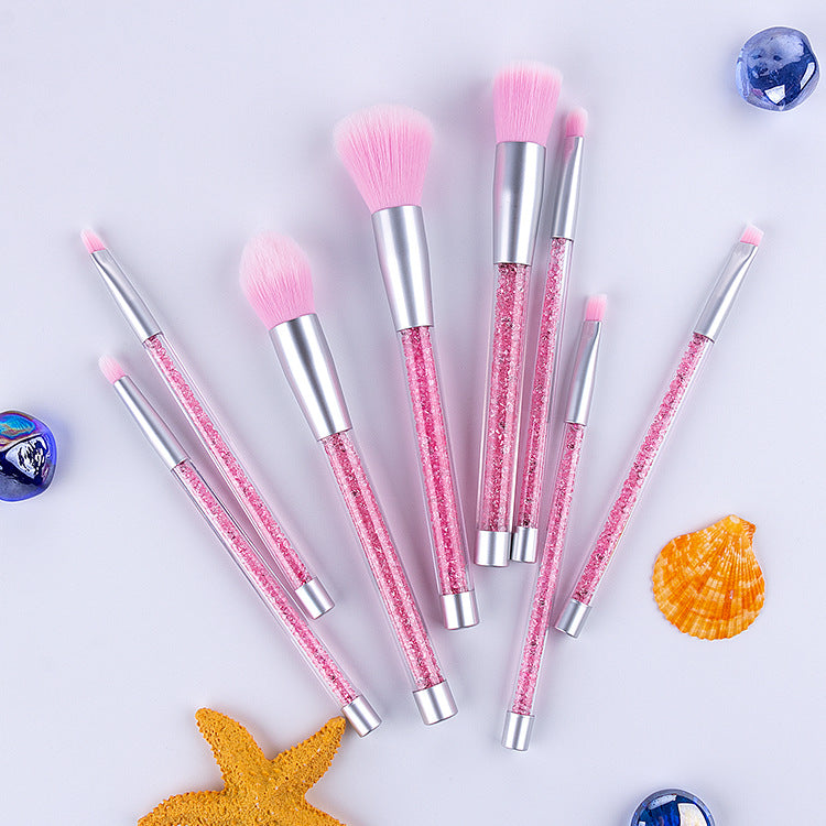 8-teiliges Make-up Pinselset «Crystal»