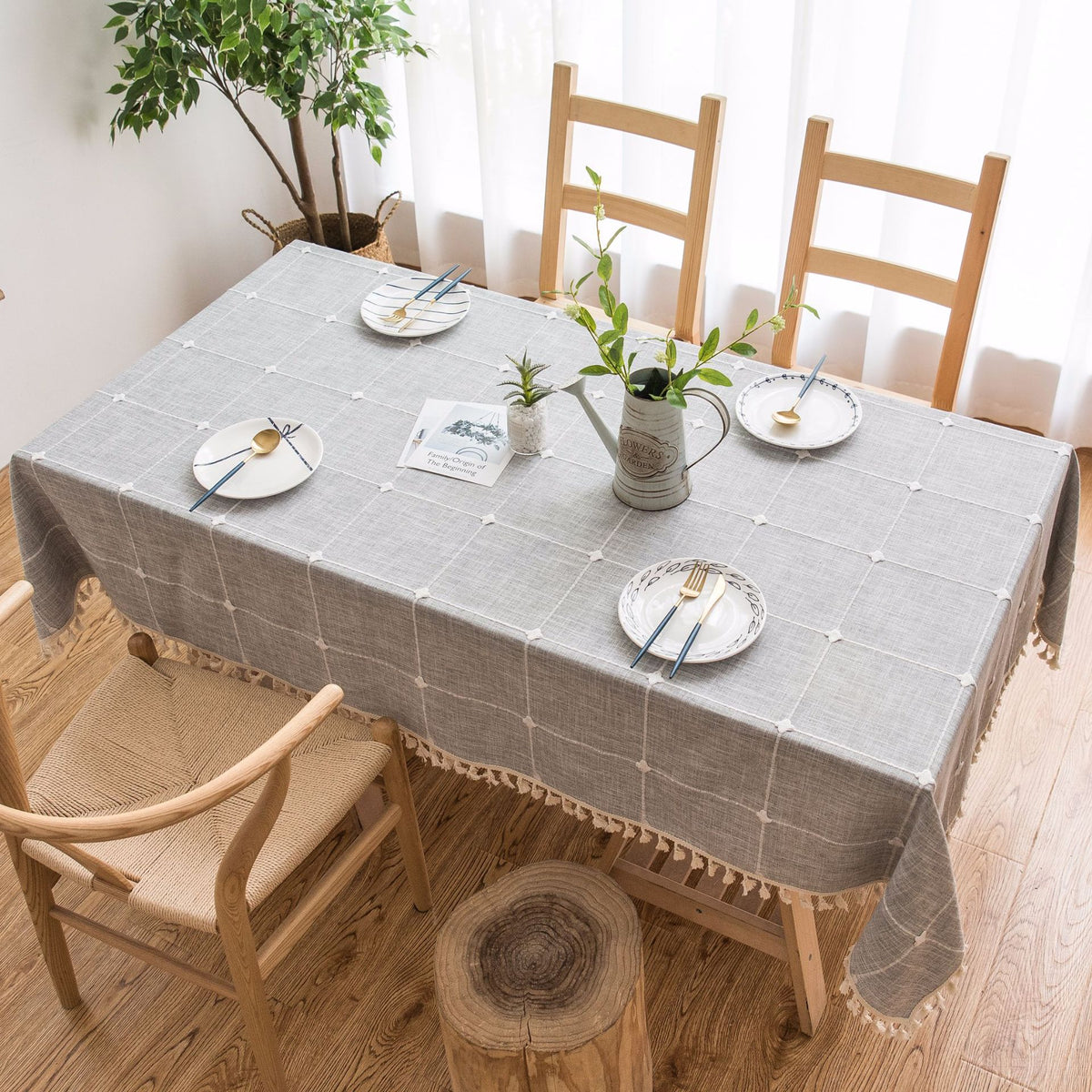 Jacquard-Tischdecke mit Blumenmuster – Bild 2 | LuxeStyle