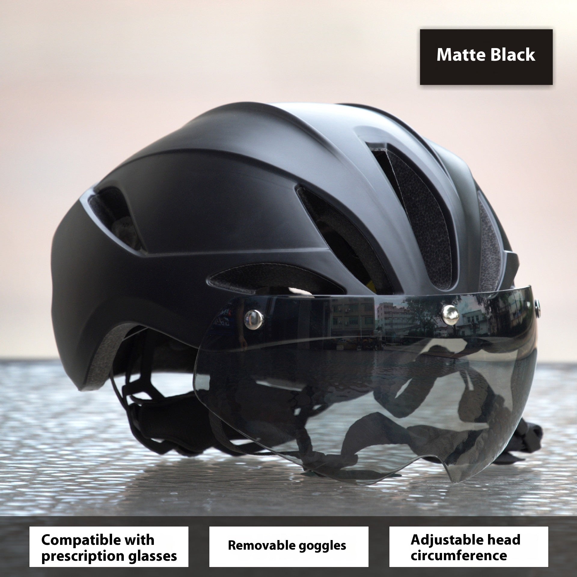 Velohelm mit magnetischem Visier