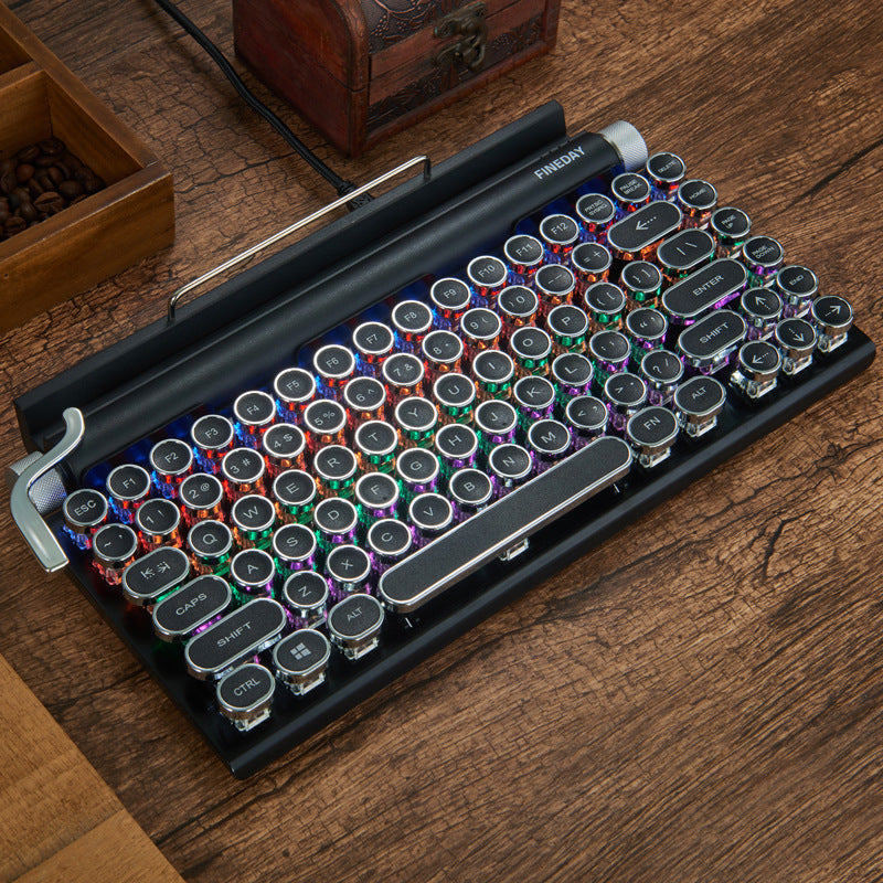 Mechanische Retro-Tastatur mit Bluetooth – Bild 2 | LuxeStyle