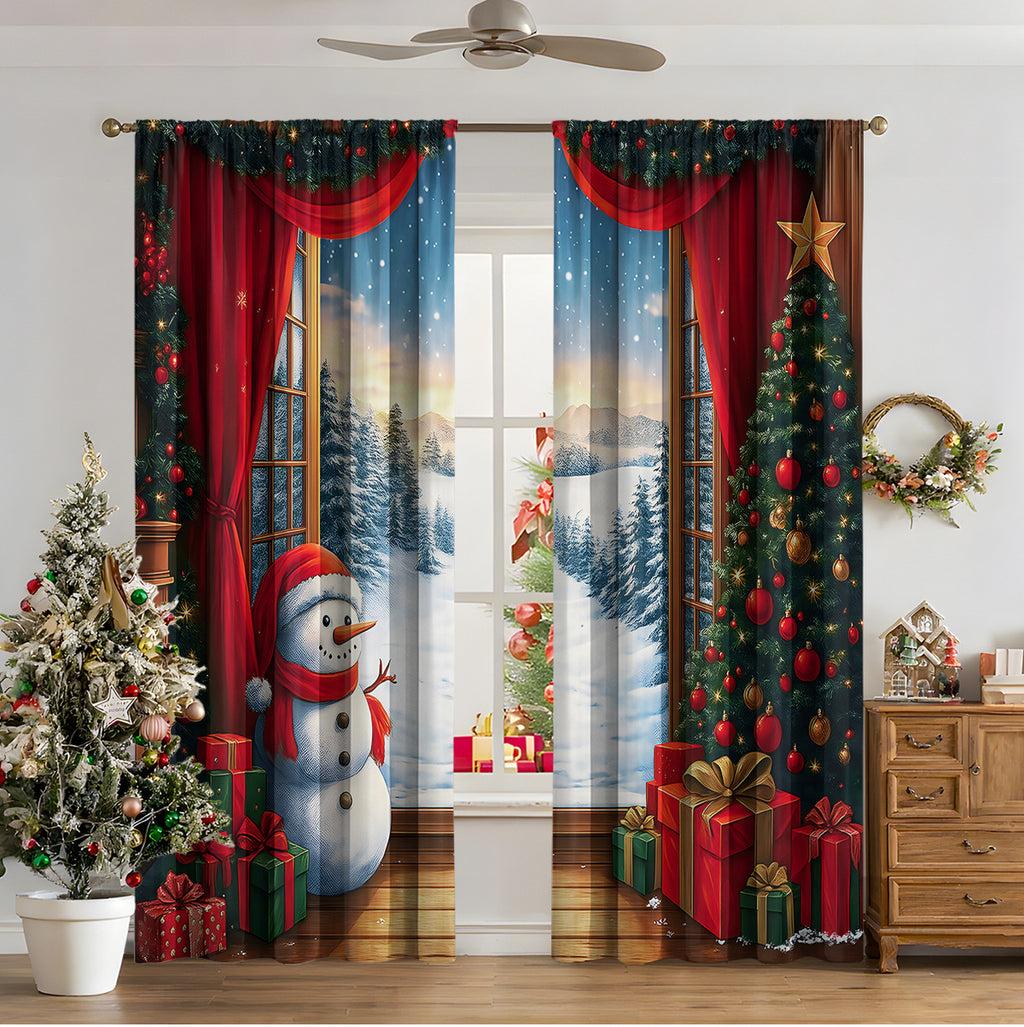 Weihnachtsvorhänge mit 3D-Digitaldruck