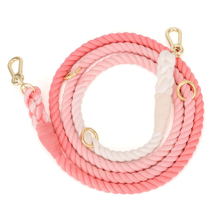 Farbige Hunde-Doppelleine «Rainbow» – Bild 6 | LuxeStyle