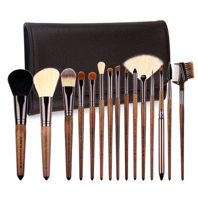 Make-up Pinselset mit Holzgriff