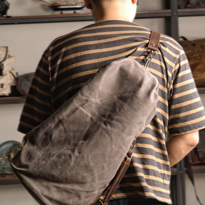 Retro Canvas Crossbody Bag