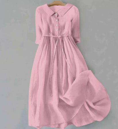 Damenkleid mit Kragen und Knopfleiste – Bild 7 | LuxeStyle