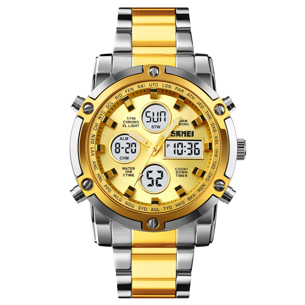 Stahlarmband-Uhr mit Quarzwerk – Silberschale – Bild 3 | LuxeStyle