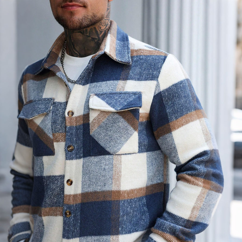Casual Karo-Hemdjacke