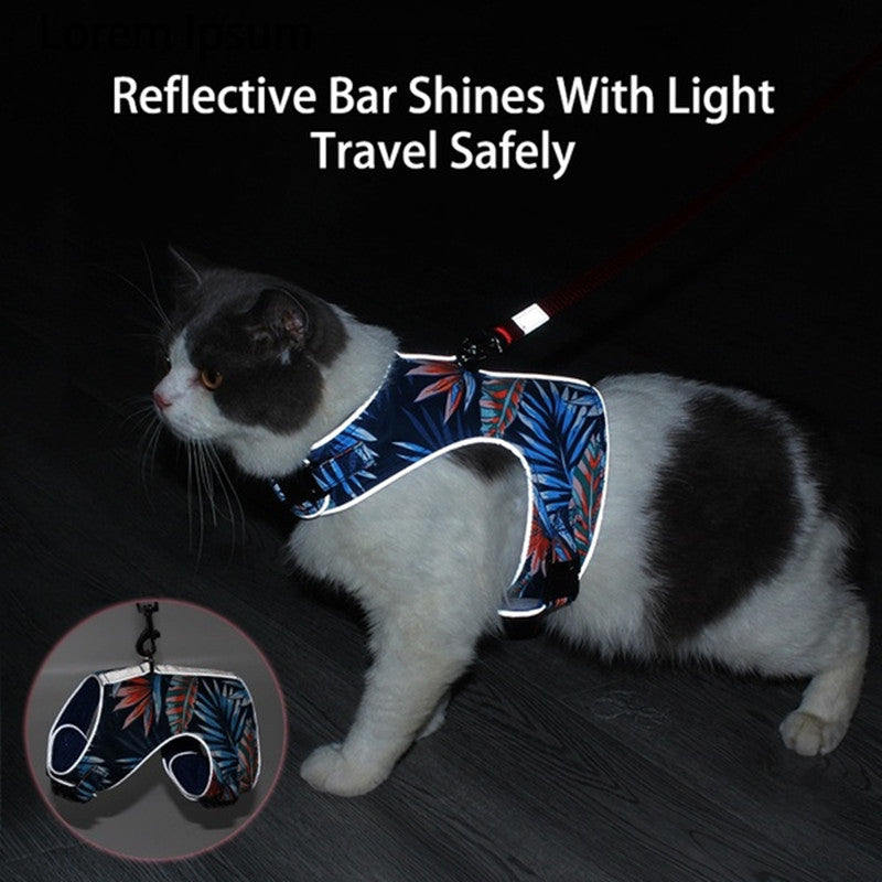 Reflektierendes Katzen-Geschirr mit Leine – Bild 2 | LuxeStyle